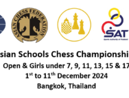 18th Asian Schools Chess Championships 2024